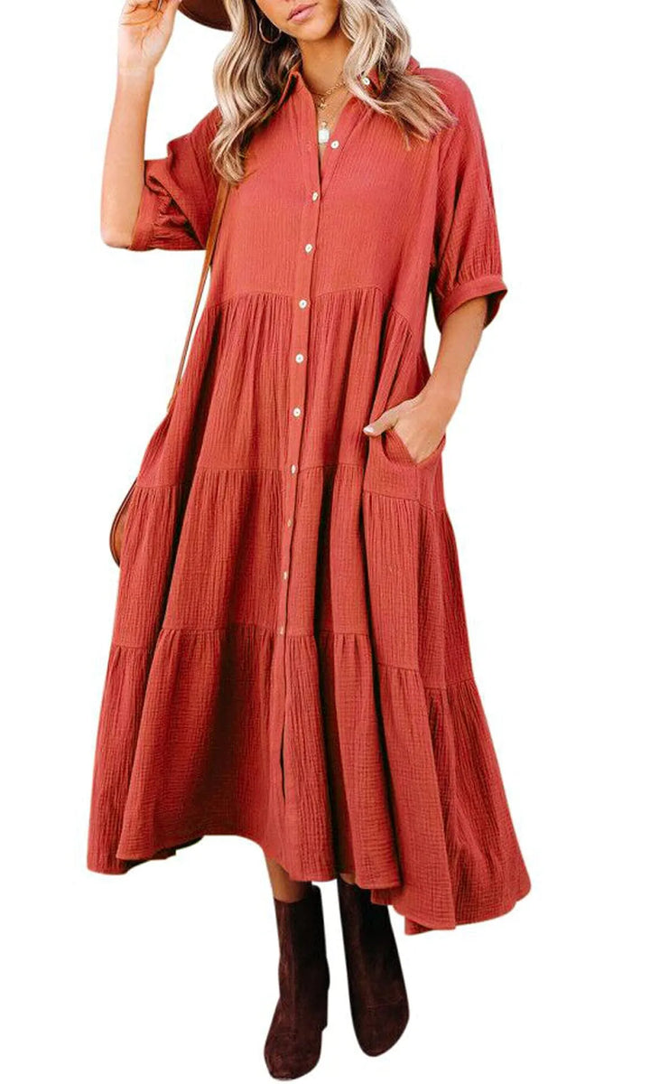 Klara - Robe midi avec poches