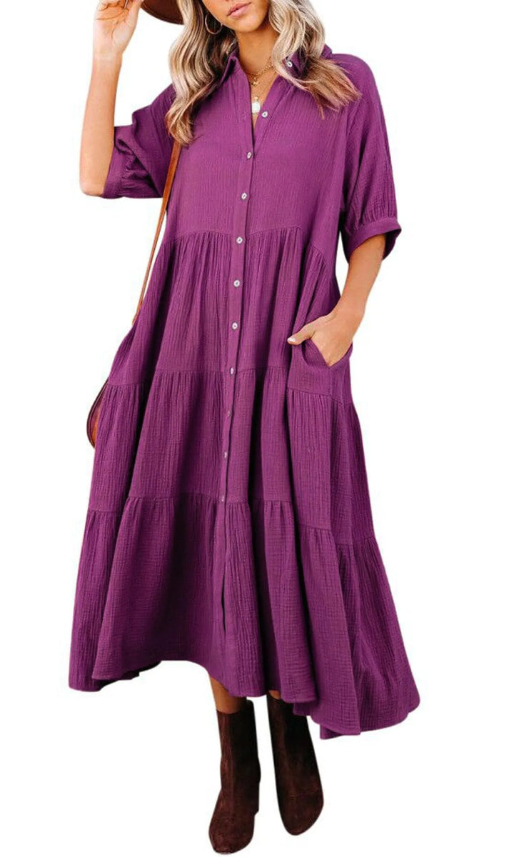 Klara - Robe midi avec poches