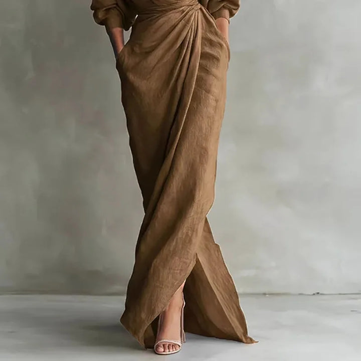Susan | Robe Maxi à Enveloppe à Décolleté en V pour Femmes