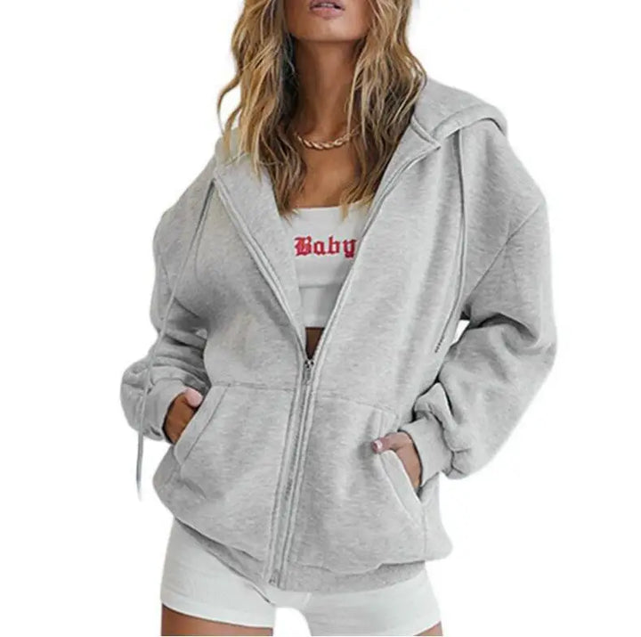 Valeria | Sweat à capuche zippé pour femmes confortable et stylé