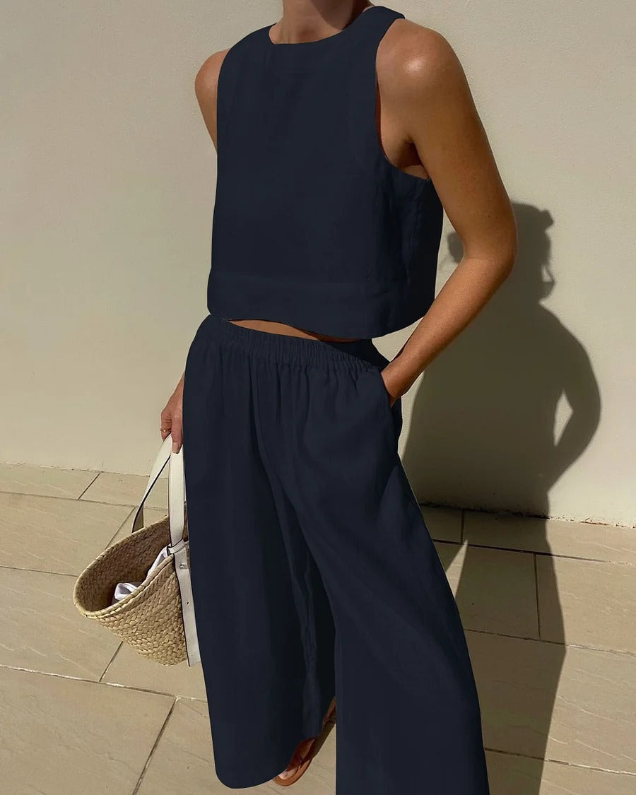 Ensemble Deux Pièces Léger Minimaliste pour Femmes | Été