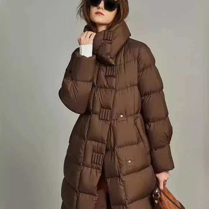Manteau d'hiver long pour femmes Chaud et Élégant