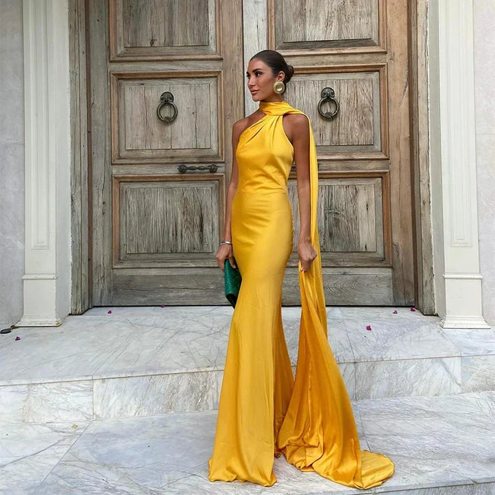 Adaline - Robe Maxi Cape Intemporelle