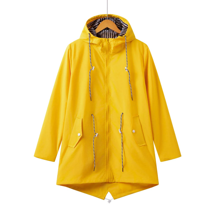 Manteau Trench Imperméable à Capuche pour Femmes | Décontracté