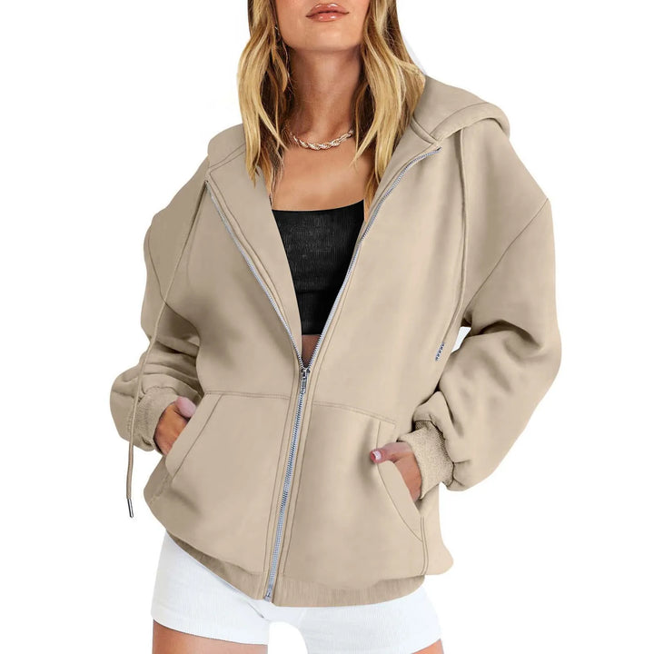 Valeria | Sweat à capuche zippé pour femmes confortable et stylé