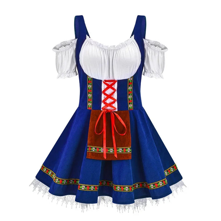 Robe Dirndl Mini Élégante pour Femmes Oktoberfest