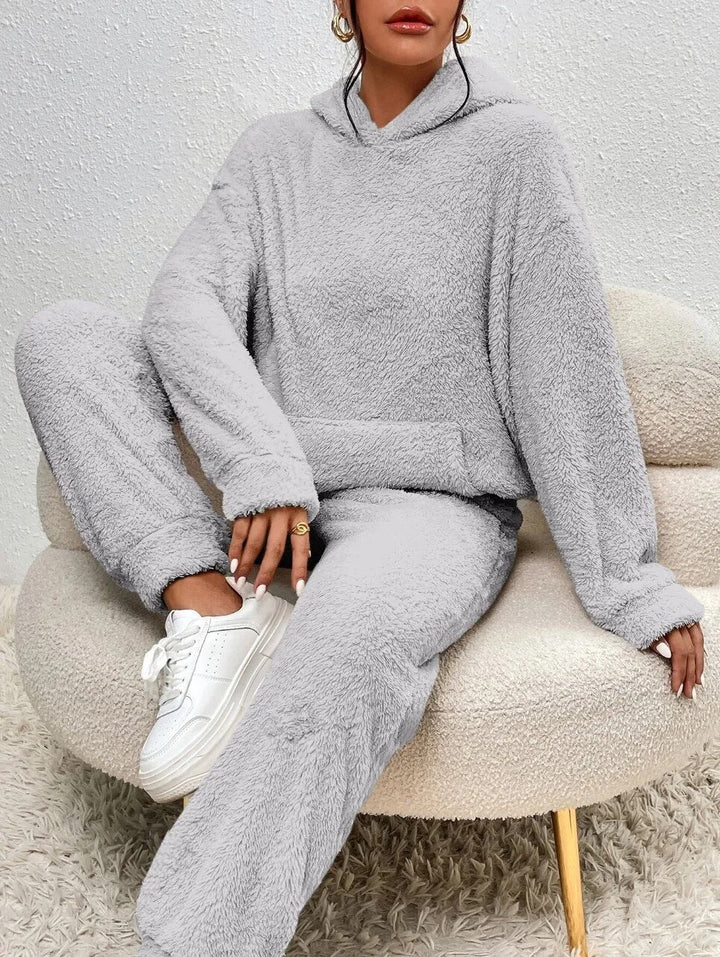 Ensemble teddy élégant et douillet avec poupée à capuche pour femmes
