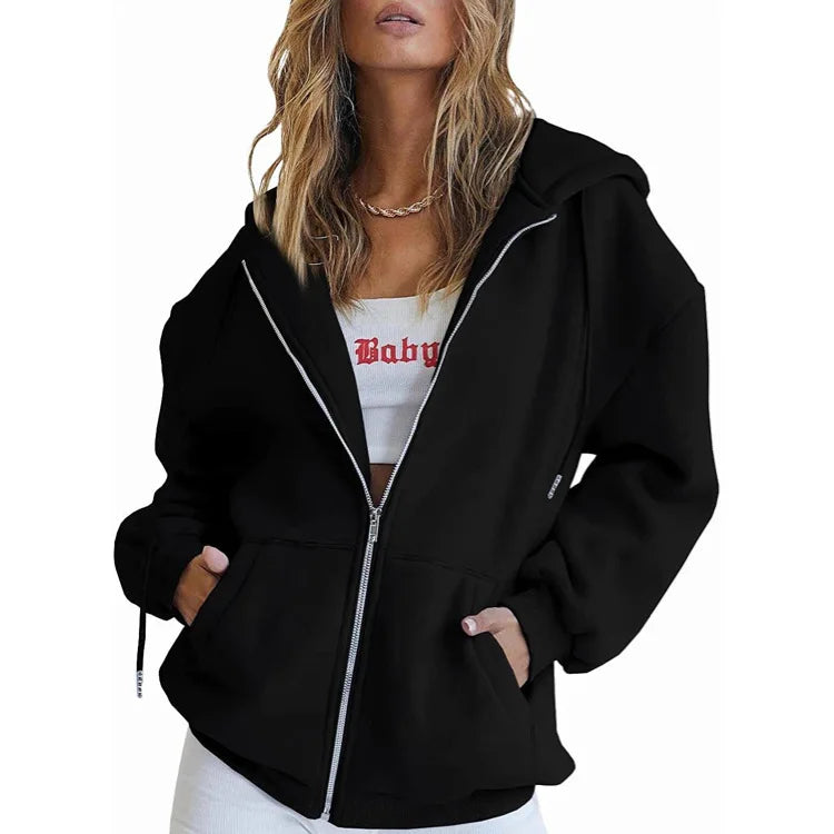 Valeria | Sweat à capuche zippé pour femmes confortable et stylé