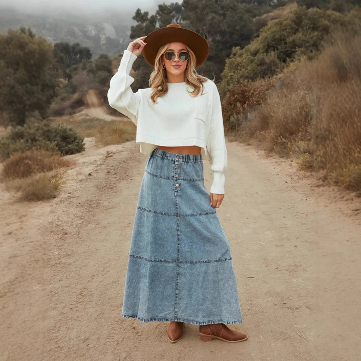 Linda | Jupe Maxi en Jean