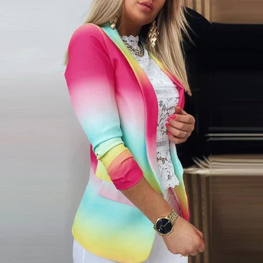 Thanea | blazer à manches longues tie-dye pour femmes