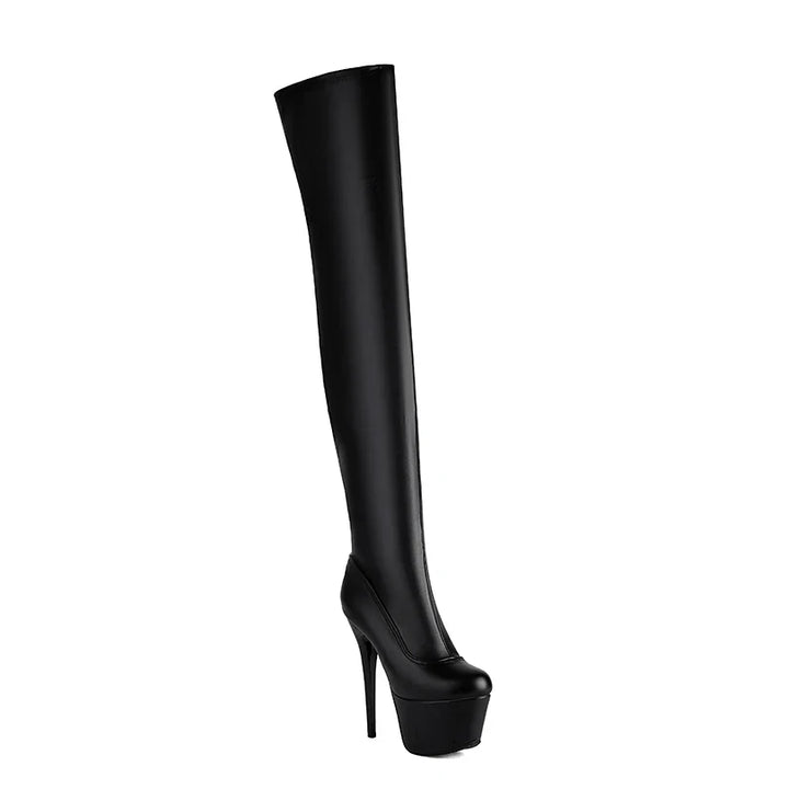 Bottes Overknee pour Femmes | Talon Stiletto Haut avec Plateau