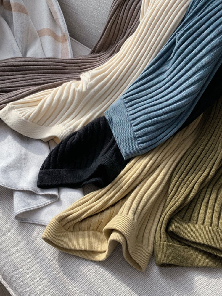 Pantalon long en tissu pour femmes à rayures