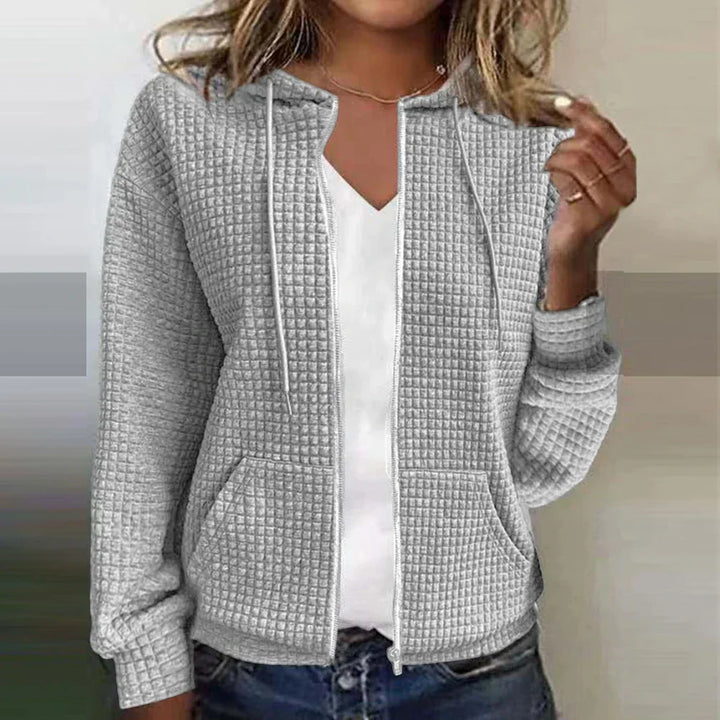 Veste en tricot à carreaux pour femmes | Élégante et légère
