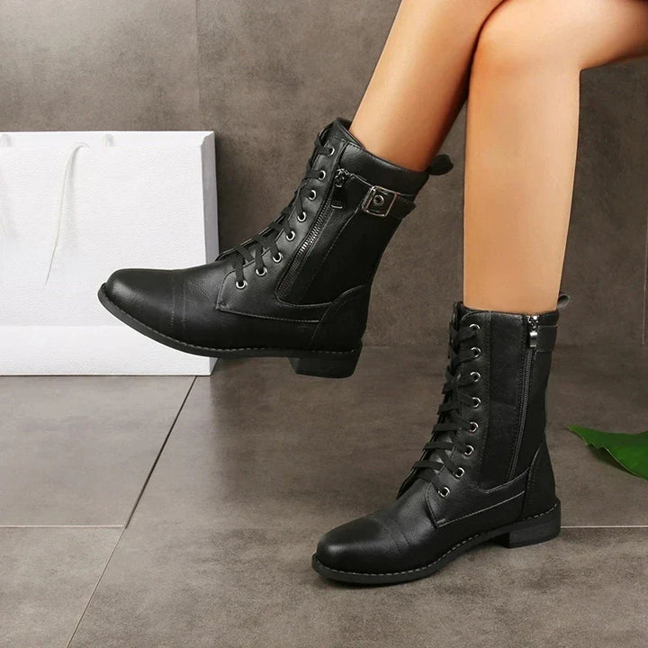Katharina | Bottes en cuir à lacets pour femmes