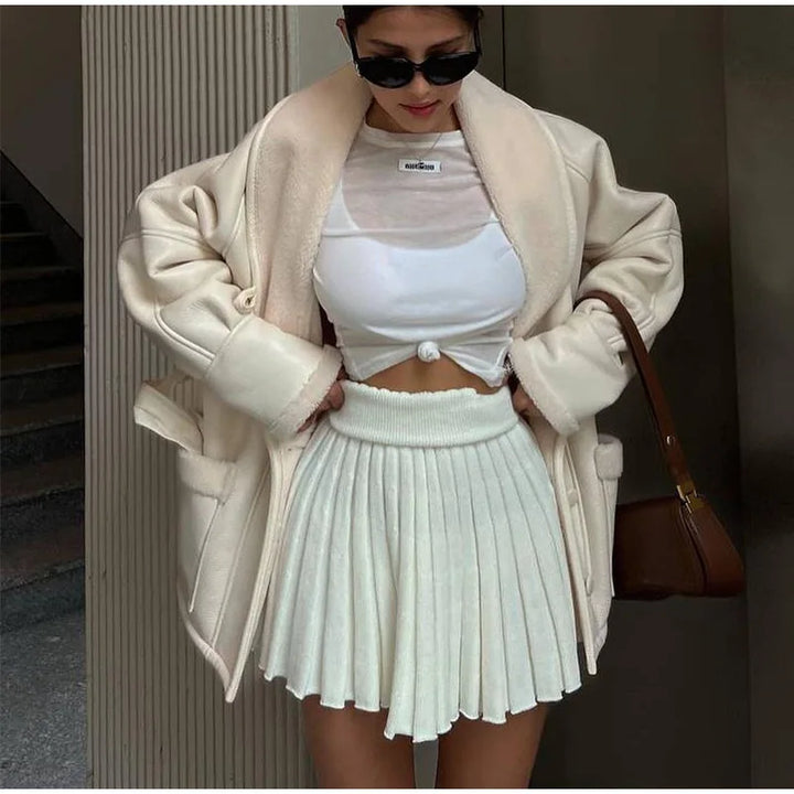 Veste féminine à la mode avec ceinture | Hiver
