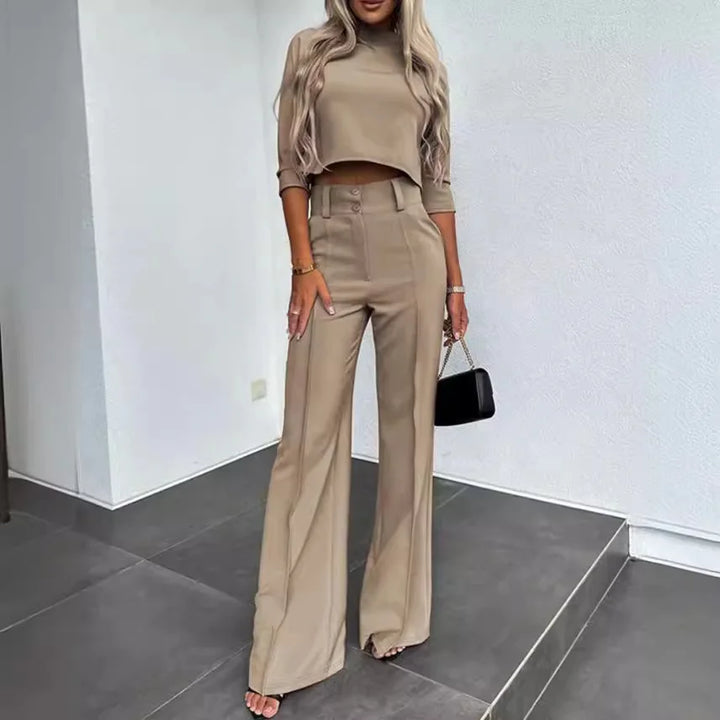 Ensemble Nina™ avec crop-top à col montant