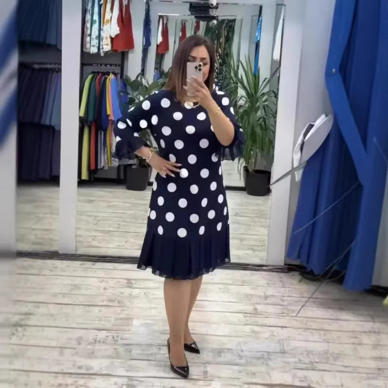 Cäcilia™ Robe Midi Classique avec Volants