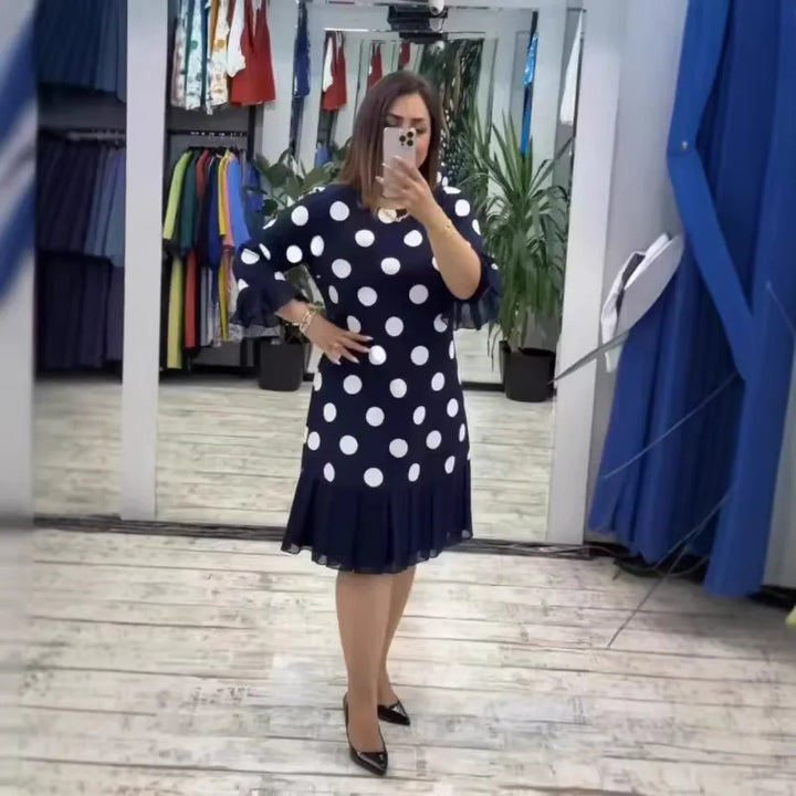 Cäcilia™ Robe Midi Classique avec Volants