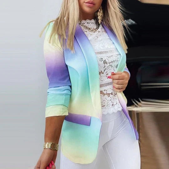 Thanea | blazer à manches longues tie-dye pour femmes