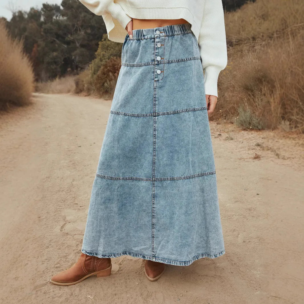 Linda | Jupe Maxi en Jean
