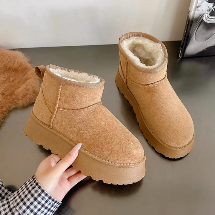 Bottes classiques à plateforme pour femmes avec semelle épaisse