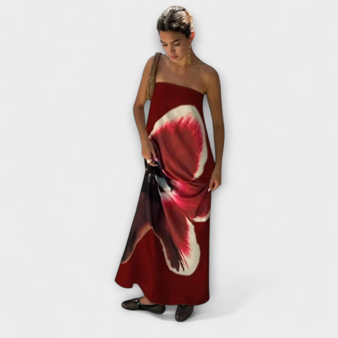 Robe maxi sans manches élégante