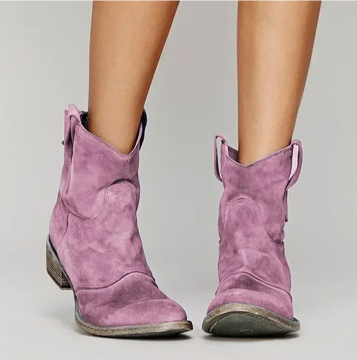 Luisa | Bottes Western en Daim pour Femmes