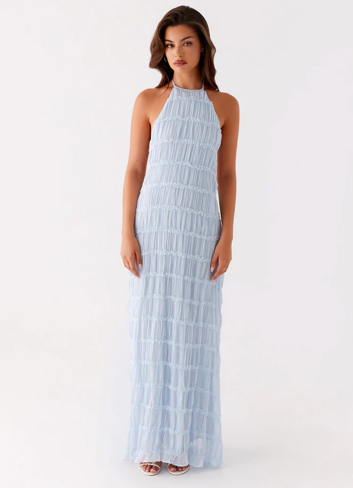 Juliana | Robe Maxi Transparente à Encolure Dégagée