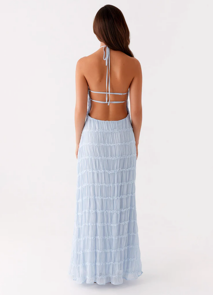 Juliana | Robe Maxi Transparente à Encolure Dégagée