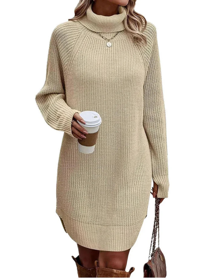 Robe élégante à col roulé pour femmes