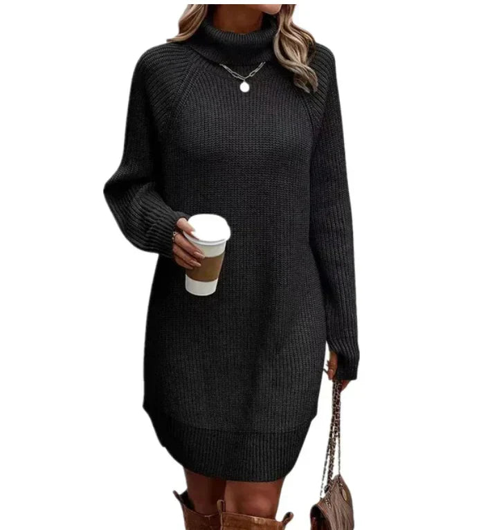 Robe élégante à col roulé pour femmes