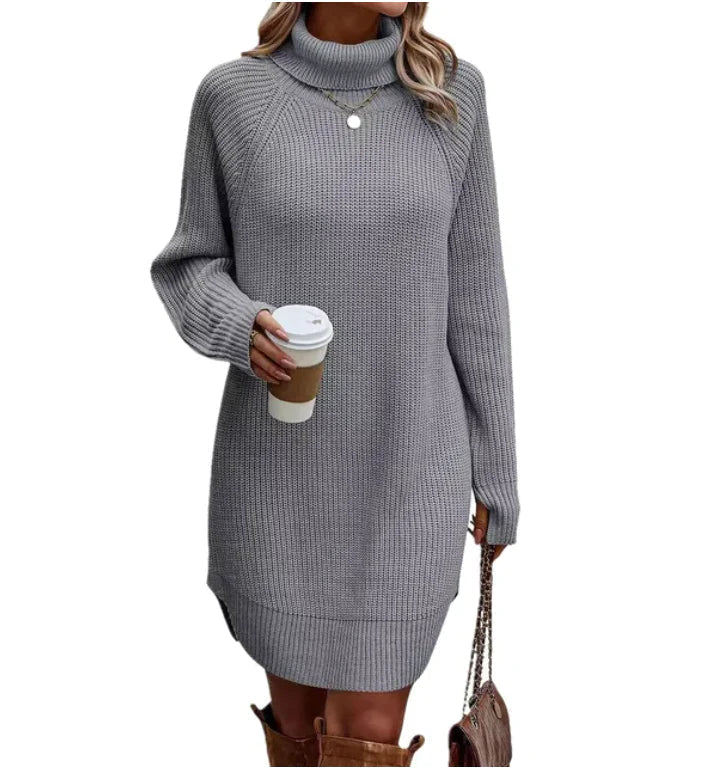 Robe élégante à col roulé pour femmes