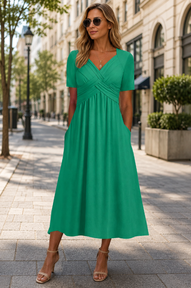 Helena | Robe midi élégante en A