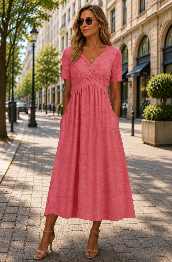 Helena | Robe midi élégante en A