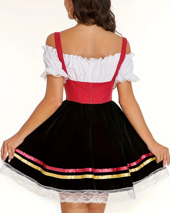 Katharina | Robe Mini Dirndl sans épaules pour femmes