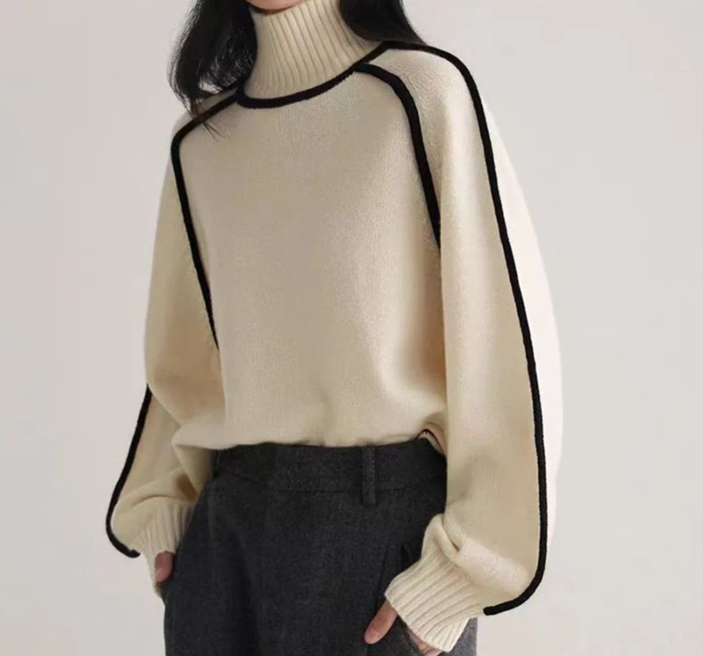 Pull à col roulé pour femmes – Pull élégant et intemporel pour l'automne et l'hiver, polyvalent, coupe flatteuse