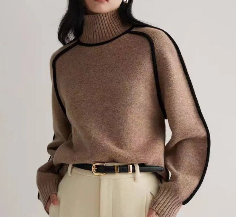 Pull à col roulé pour femmes – Pull élégant et intemporel pour l'automne et l'hiver, polyvalent, coupe flatteuse