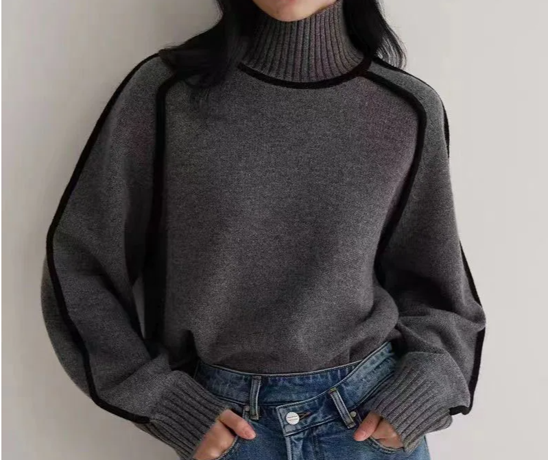 Pull à col roulé pour femmes – Pull élégant et intemporel pour l'automne et l'hiver, polyvalent, coupe flatteuse
