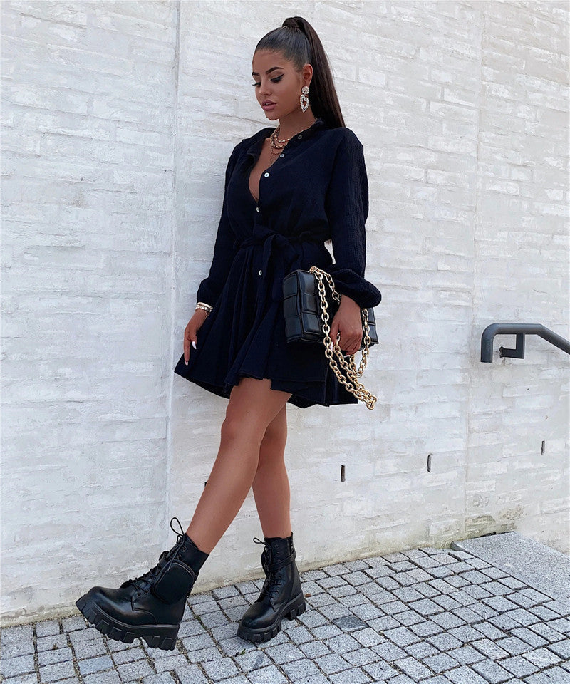 Christina | Robe Mini Festive avec Ceinture