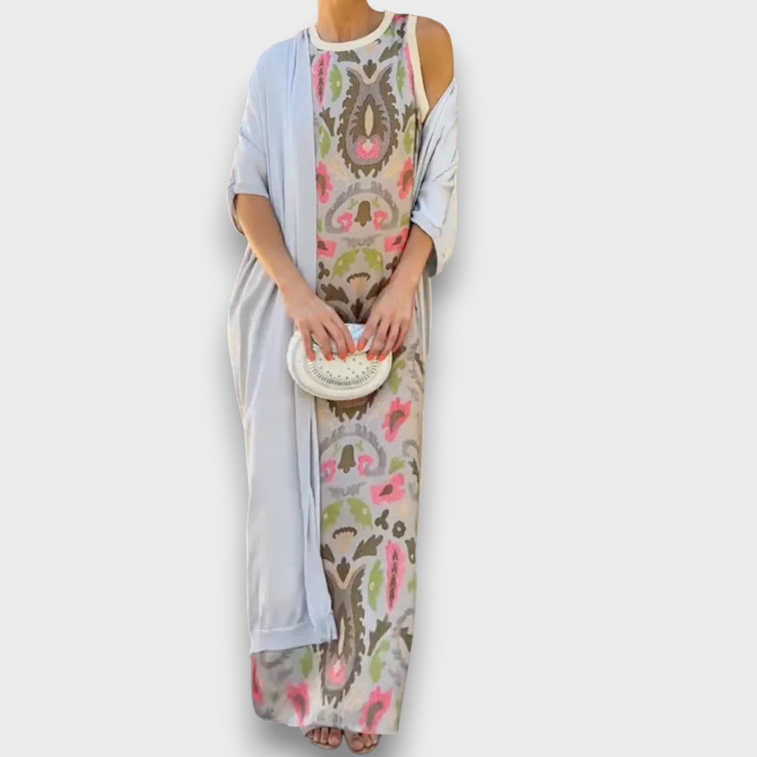Selviane – Robe maxi avec cardigan