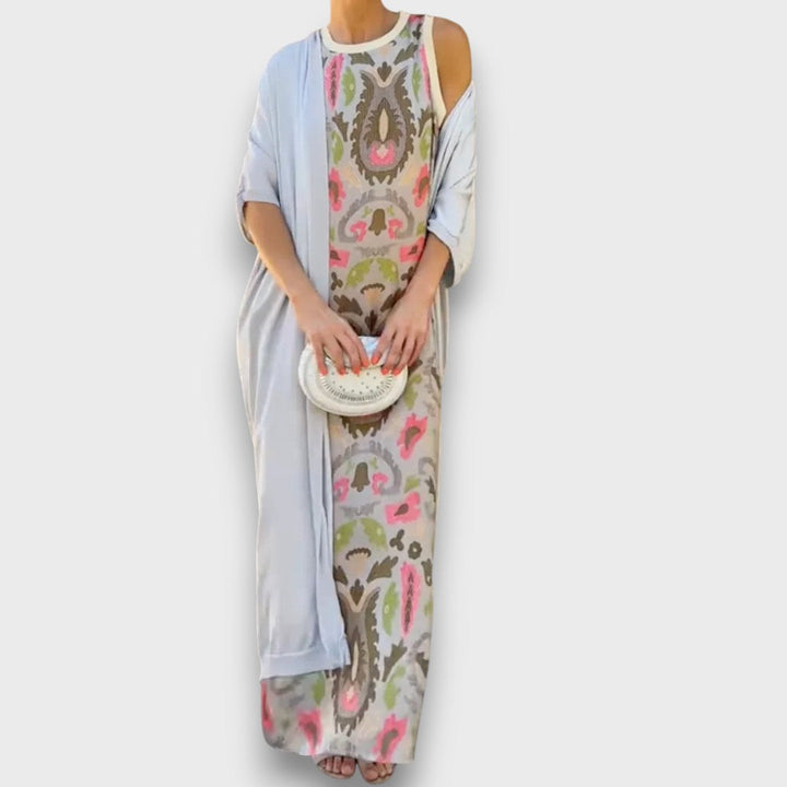 Selviane – Robe maxi avec cardigan