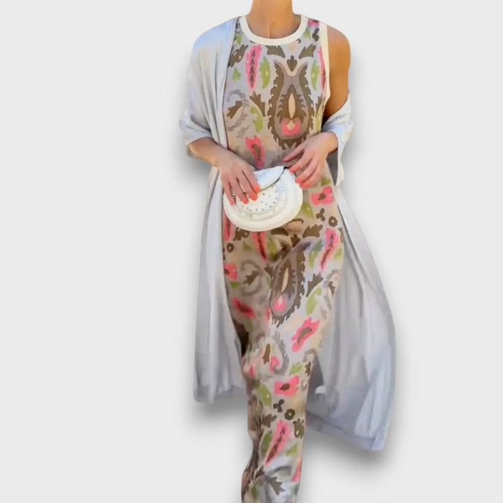 Selviane – Robe maxi avec cardigan