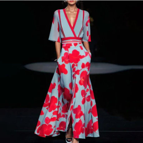 Mia - robe maxi à fleurs