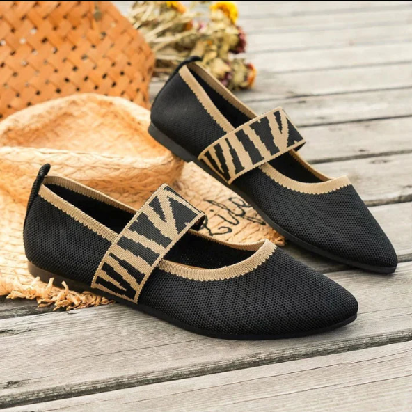 Chaussures Dirndl plates pour femmes | Pointe en amande