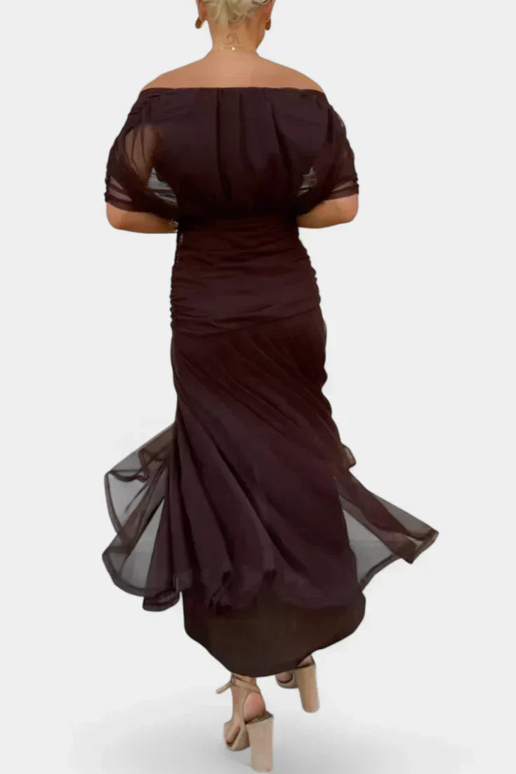 Florayne™ - Robe midi fluide élégante avec décolleté en V