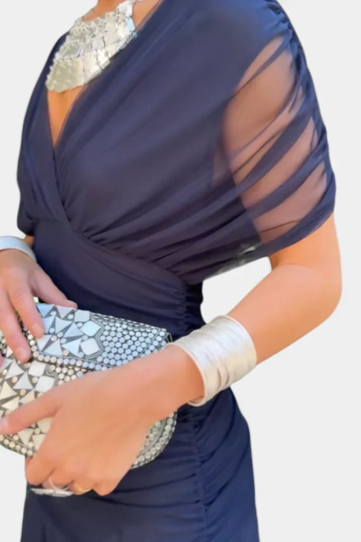 Florayne™ - Robe midi fluide élégante avec décolleté en V