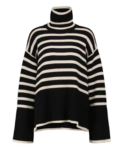 Nami - pull à col roulé rayé pour femmes
