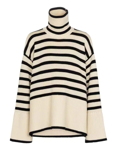 Nami - pull à col roulé rayé pour femmes