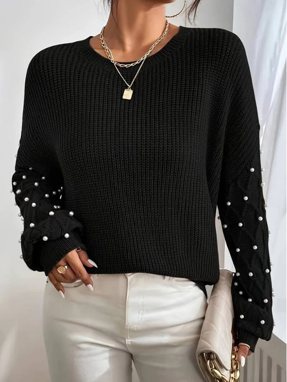 Miana - pull en tricot pour femmes avec perles
