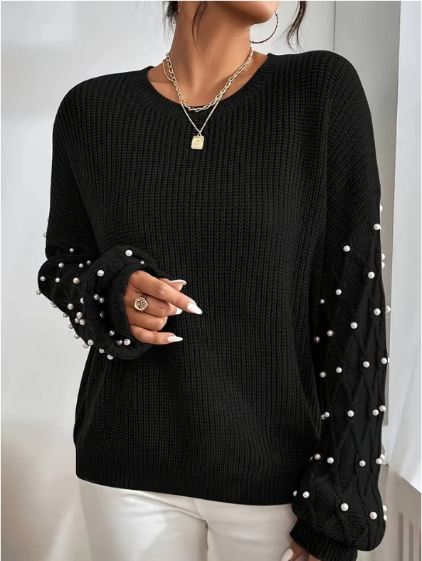 Miana - pull en tricot pour femmes avec perles